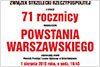 71. rocznica Powstania Warszawskiego. Uroczystoci w Dzieroniowie - 01.08.2015.