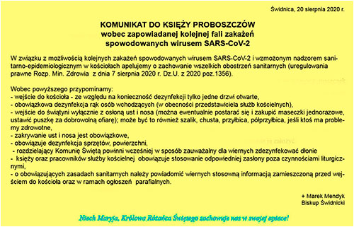 Msze św. w parafii - 19.04.2020